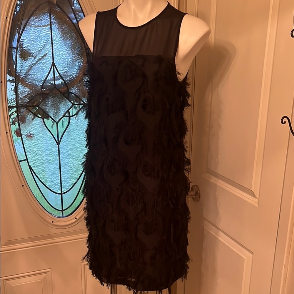 Michael Kors Black Tiered Sheath Mini Dress Cocktail